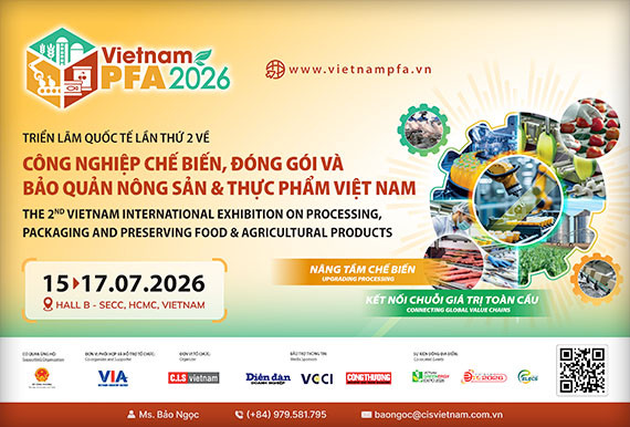 VIETNAM PFA 2026 – Triển lãm Quốc tế về Chế biến, Đóng gói & Bảo quản Thực phẩm và Nông sản